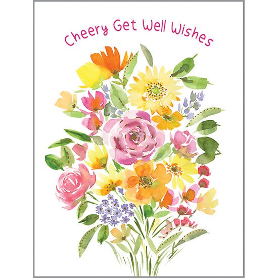 Get Well card  - Big Flower Bouquet, Gina B Designs