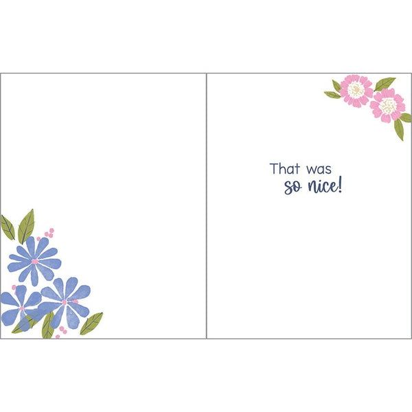 Thank You card  - Floral on Navy, Gina B Designs