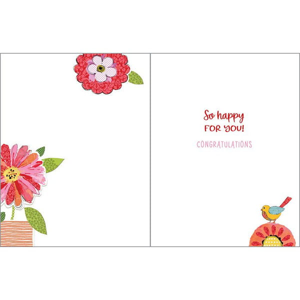 Retirement Card - Birds and Blooms, Gina  B Designs