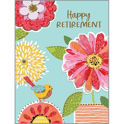 Retirement Card - Birds and Blooms, Gina B Designs