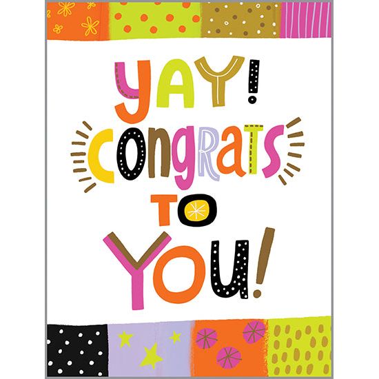Congratulations card - Congrats Patterns, Gina B Designs
