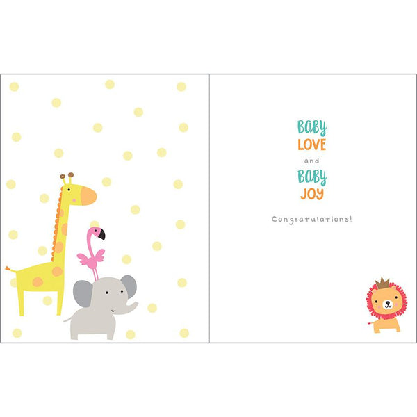 Baby card - Baby Blocks and Animals, Gina B Designs
