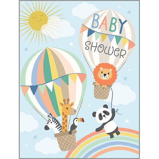 Baby card - Baby Shower Balloons, Gina B Designs