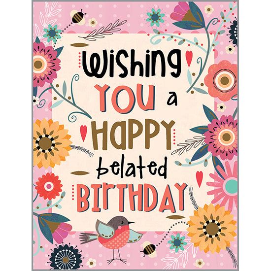 Birthday card  - Belated Birthday Border, Gina B Designs