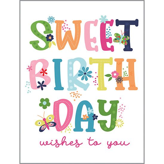Birthday card  - Sweet Flowers Birthday, Gina B Designs