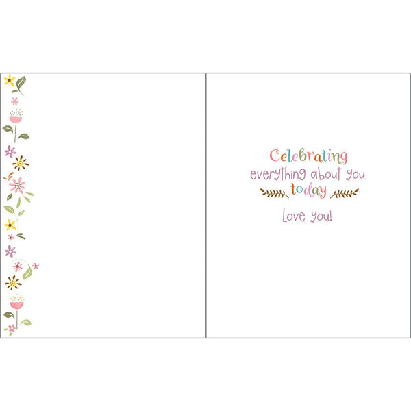Birthday card - Daughter Flora Birthday, Gina B Designs