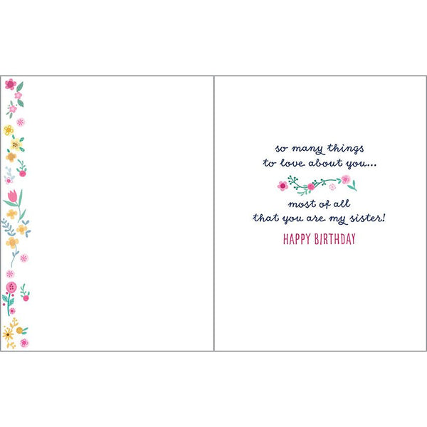 Birthday card - Sister Sweet Flowers, Gina B Designs