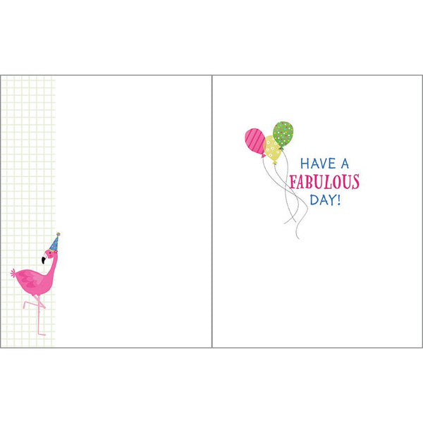 Birthday card  - Flamingo, Gina B Designs