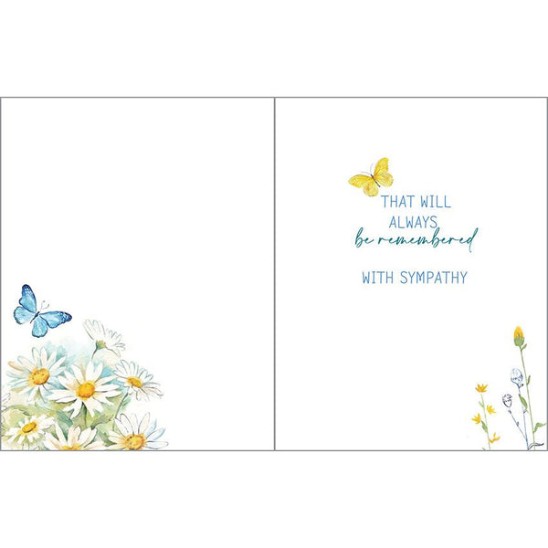 Sympathy card  - Butterflies and Daisies, Gina B Designs