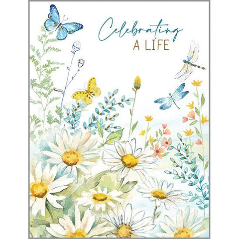 Sympathy card  - Butterflies and Daisies, Gina B Designs