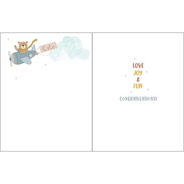 Baby card - Baby Boy Airplanes, Gina B Designs