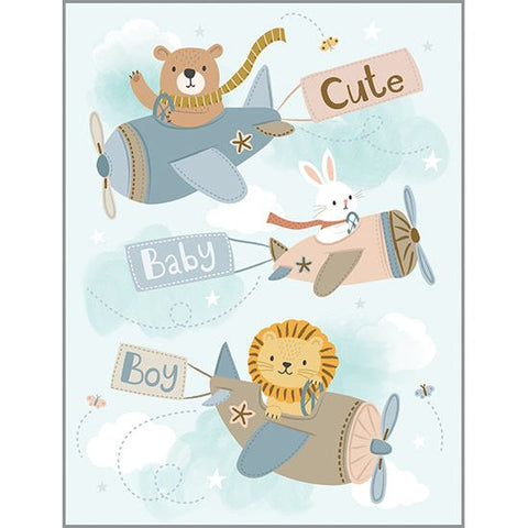 Baby card - Baby Boy Airplanes, Gina B Designs