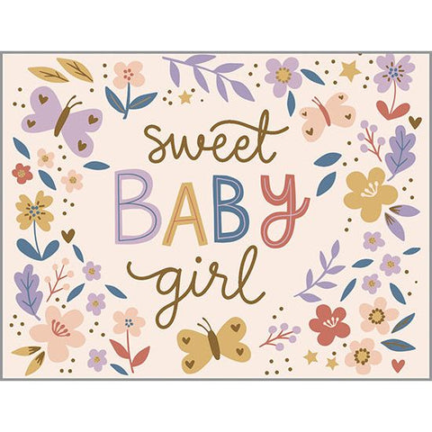 Baby card - Baby Girl Flowers, Gina B Designs