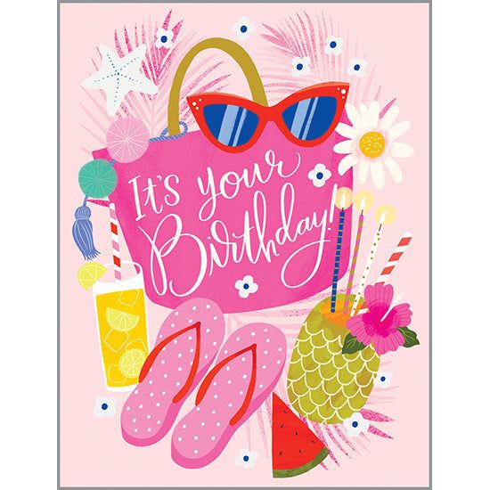 Birthday card  - Beach Time, Gina B Designs