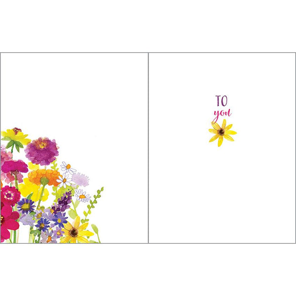 Birthday card  - Summer Flowers, Gina B Designs