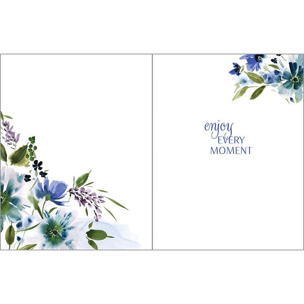 Birthday card  - Blue Blooms, Gina B Designs