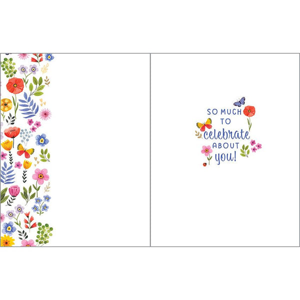 Birthday Friend card  - Flowers Everywhere, Gina B Designs