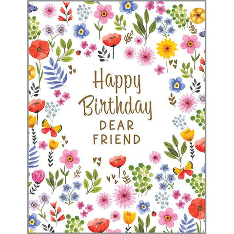 Birthday Friend card  - Flowers Everywhere, Gina B Designs