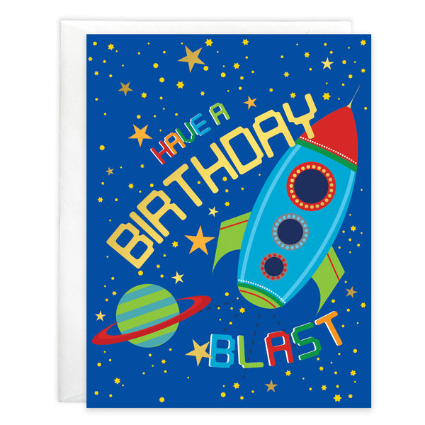 Birthday card  - Blast Off
