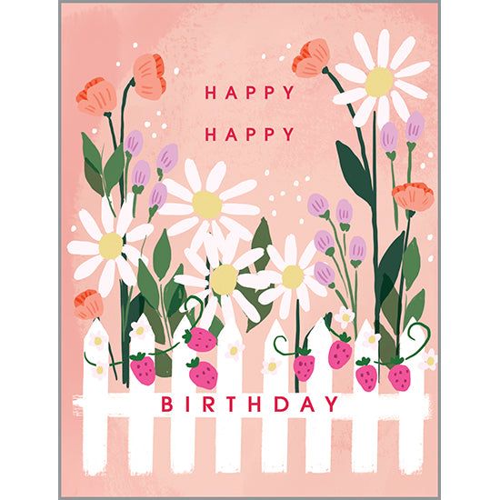 Birthday card  - Garden Fence, Gina B Designs