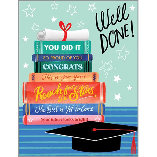 Graduation card - Happy Grad Books, Gina B Designs