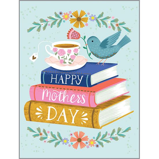 Mother's Day card - Books & Bird, Gina B Designs