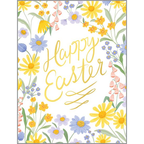 Easter Card - Easter Wildflowers, Gina B Designs