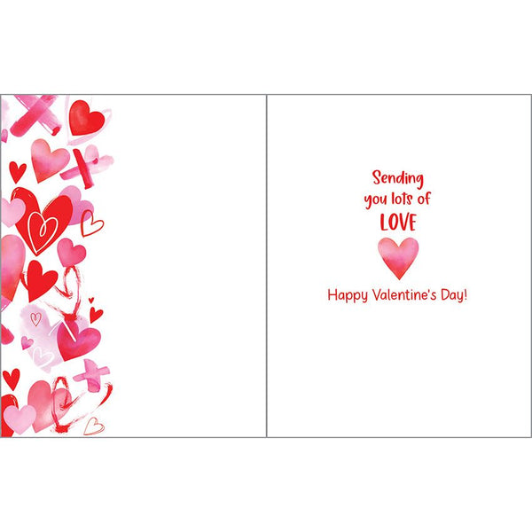 Valentine card - Envelope Full of Hearts, Gina B Designs