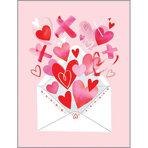 Valentine card - Envelope Full of Hearts, Gina B Designs