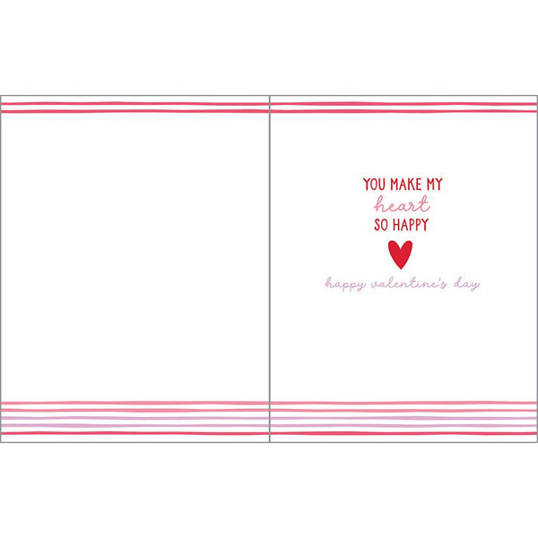 Valentine card - Love You Stripes, Gina B Designs