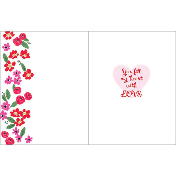 Valentine card - Floral Heart, Gina B Designs