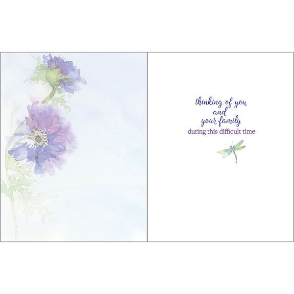 Sympathy card  - Blue Anemones, Gina B Designs