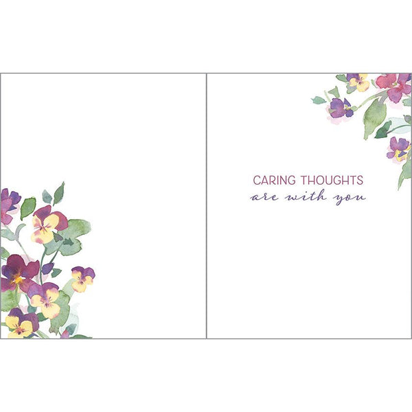 Sympathy card  - Purple Pansies, Gina B Designs