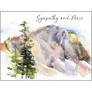 Sympathy card  - Peace Mountain, Gina B Designs