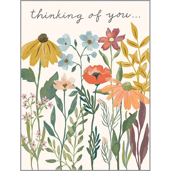 Thinking of You card - Wildflower Stems, Gina B Designs