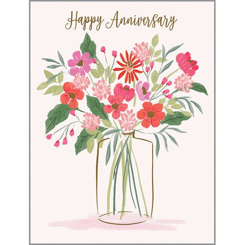 Anniversary card - Charming Flower Vase, Gina B Designs