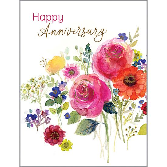 Anniversary card - Celebrate Flowers, Gina B Designs