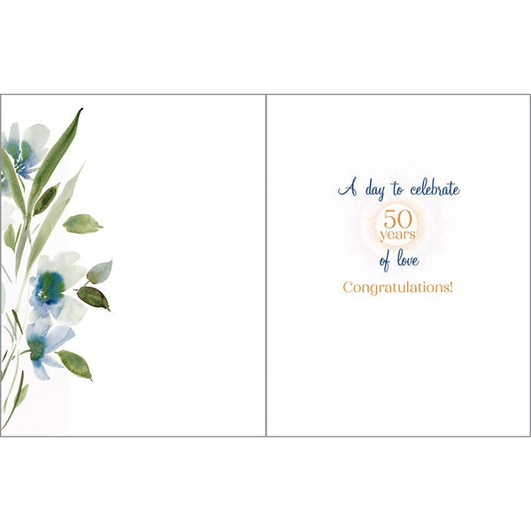 Anniversary card - 50th Anniversary, Gina B Designs