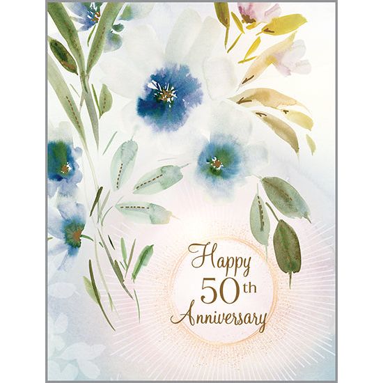 Anniversary card - 50th Anniversary, Gina B Designs