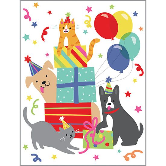 Birthday card  - Bday Dogs and Cats, Gina B Designs