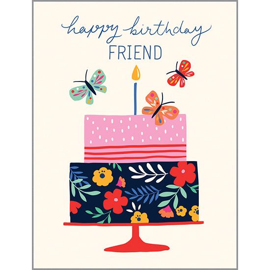 Birthday card  - Friend Cake, Gina B Designs