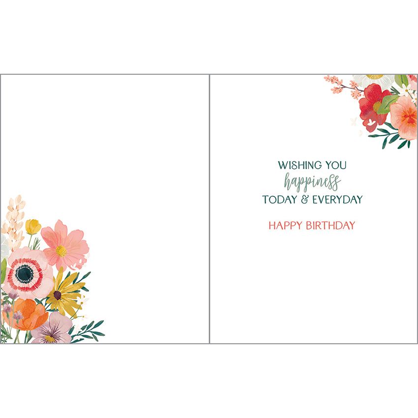Pretty Floral Blank Card For Women - Eco-Friendly Greeting Card With Envelope
