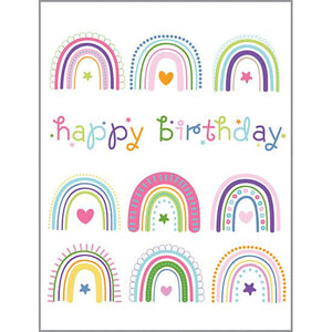 Birthday card  - Rainbows, Gina B Designs