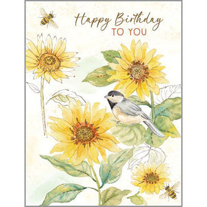 Birthday card  - Sunflowers/Bees, Gina B Designs