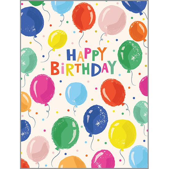 Birthday card  - Floating Balloons, Gina B Designs