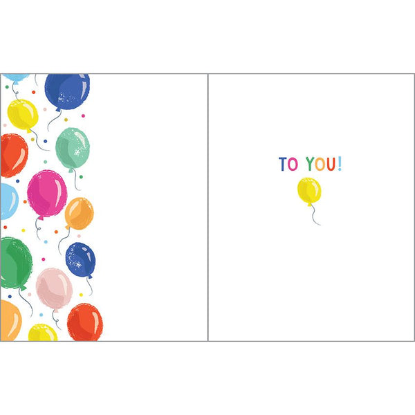 Birthday card  - Floating Balloons, Gina B Designs