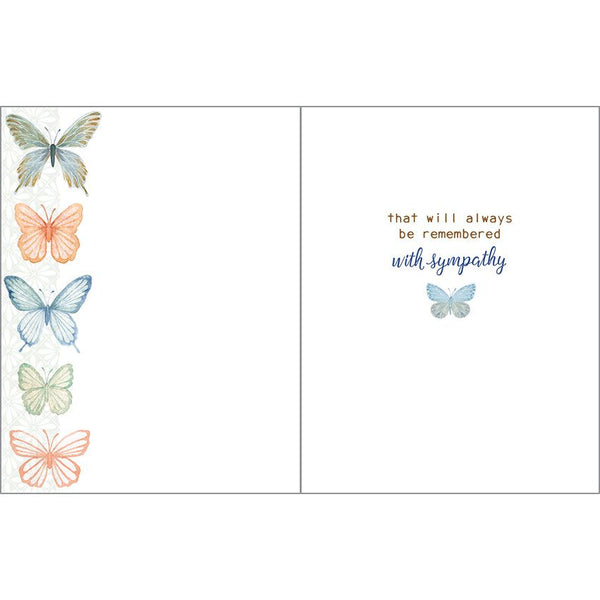 Sympathy card  - Soft Butterflies