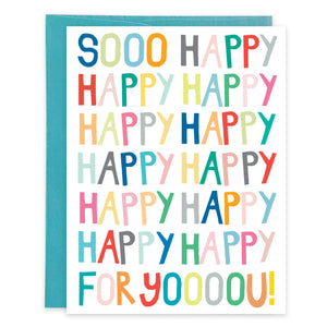 Congratulations card  - Sooo Happy
