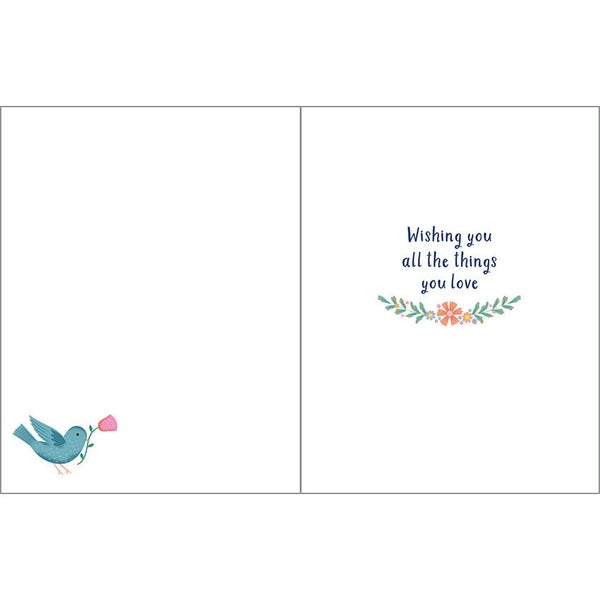 Birthday card  - Books & Bird