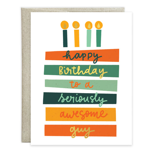 Birthday card  - Awesome Guy Cake